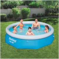 Pool uppblåsbar Fast Set rund 57266 Bestway