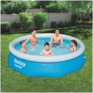 Pool uppblåsbar Fast Set rund 57266 Bestway