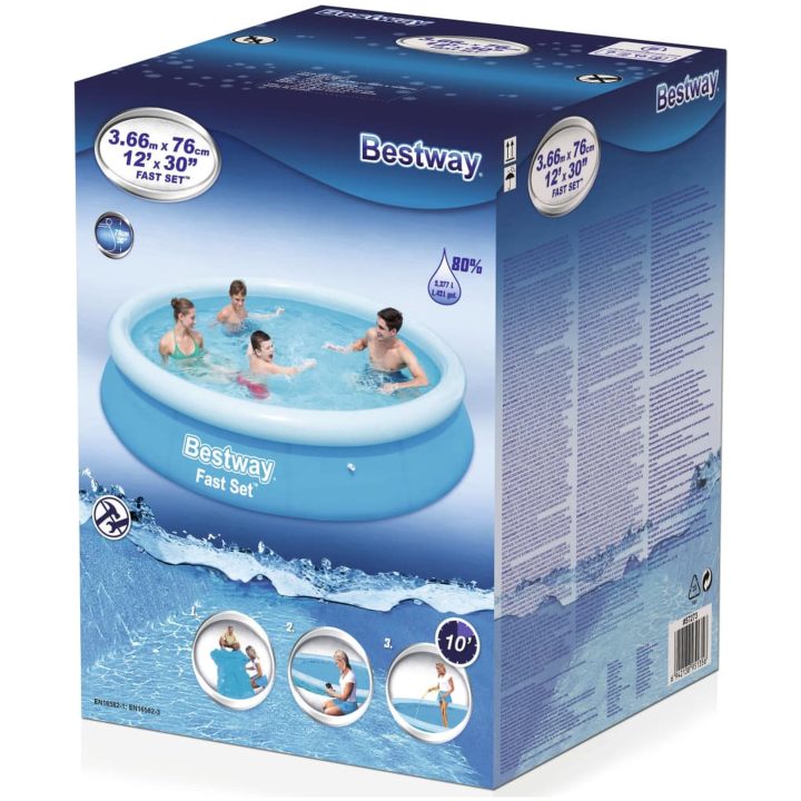 Pool uppblåsbar Fast Set rund 57273 Bestway 366 x 76 cm – bild 3