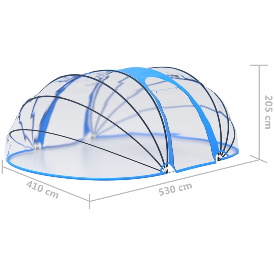 Poolkupol oval vidaXL 530 x 410 x 205 cm – bild 7