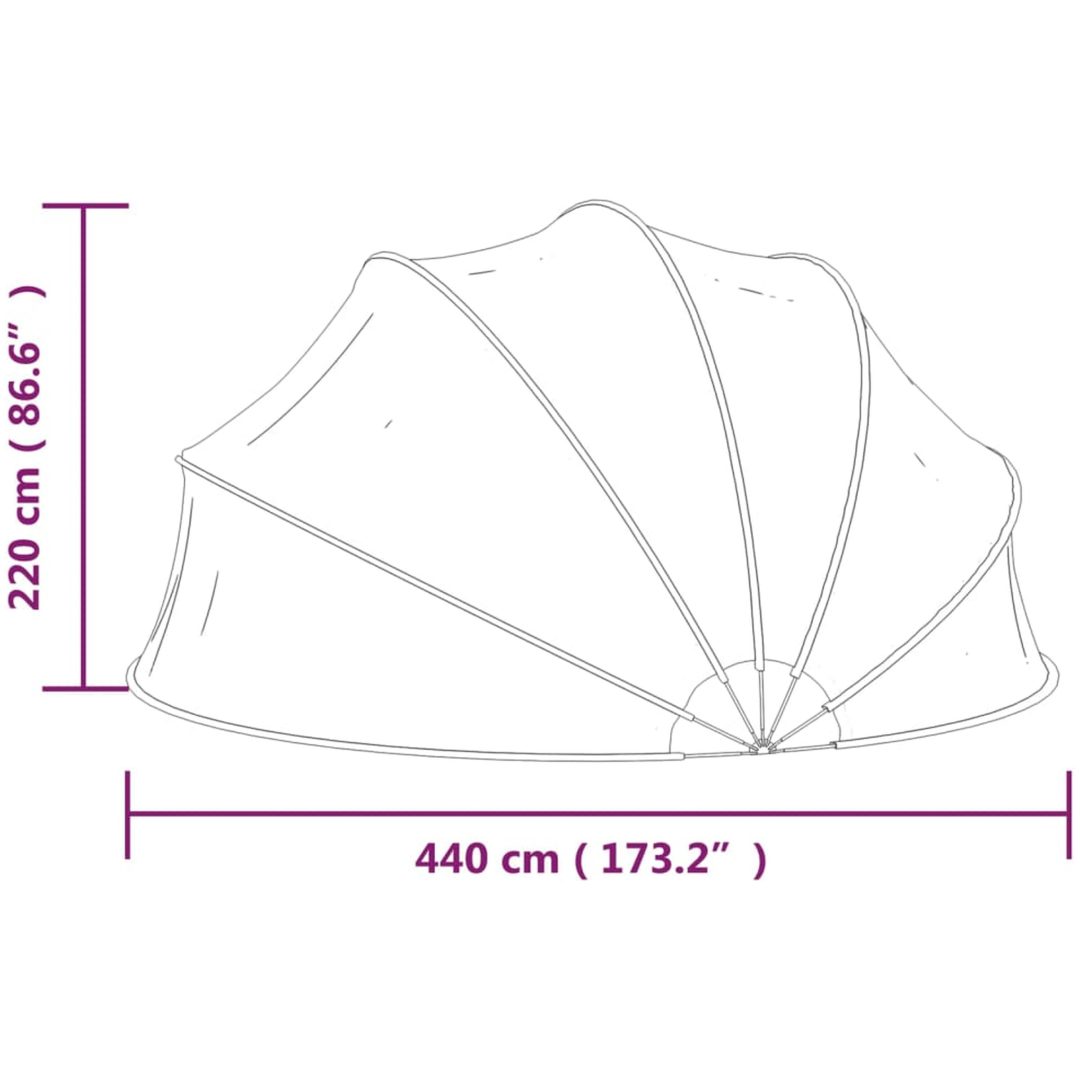 Poolkupol vidaXL 440 x 220 cm – bild 9