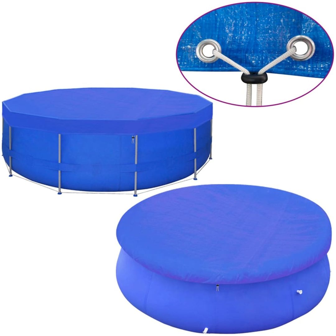 Poolöverdrag 2 st PE runt 90 g/m² vidaXL ⌀540 cm – bild 4