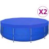 Poolöverdrag 2 st PE runt 90 g/m² vidaXL ⌀540 cm – miniatyr 1