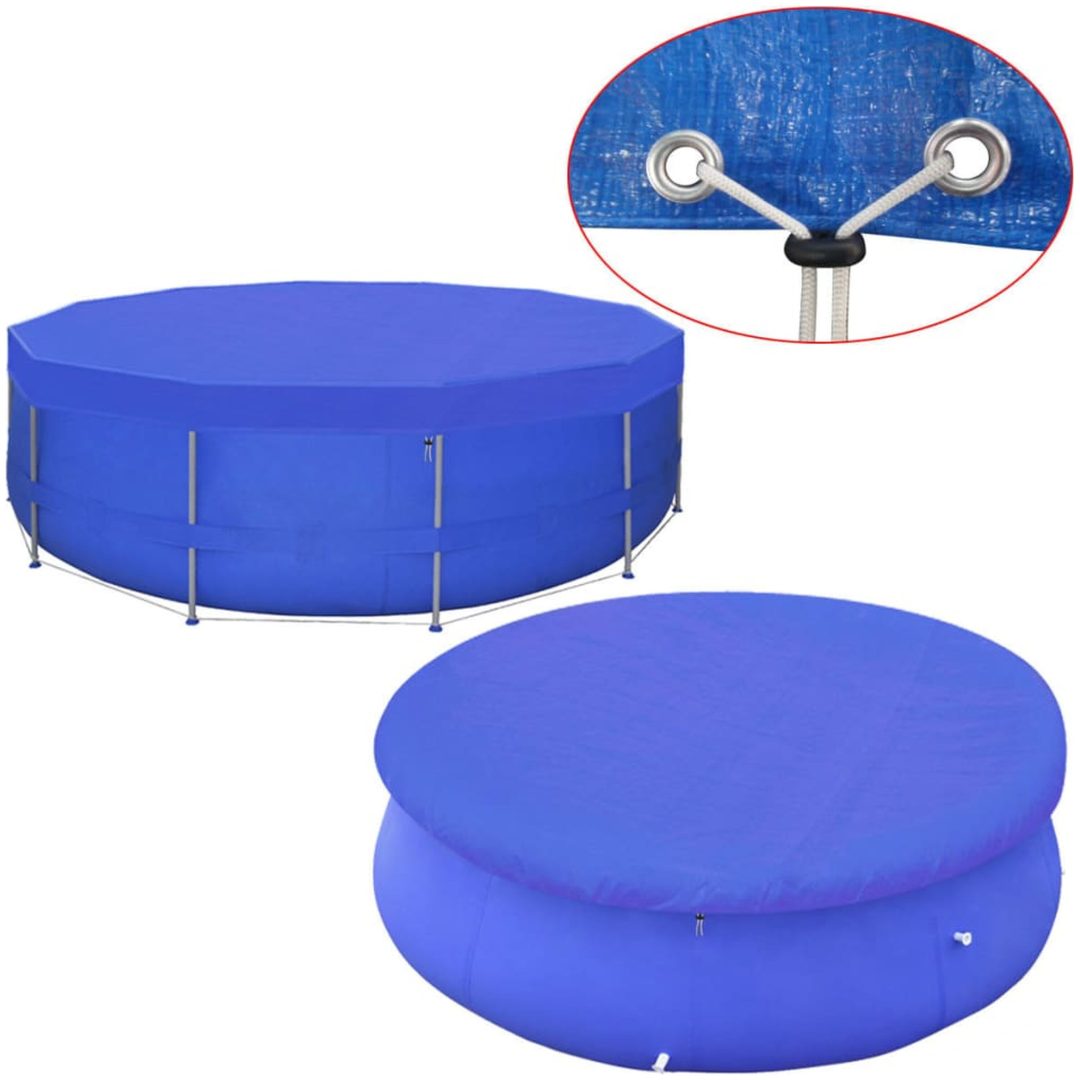 Poolöverdrag PE runt 90 g/m² vidaXL ⌀540 cm – bild 6