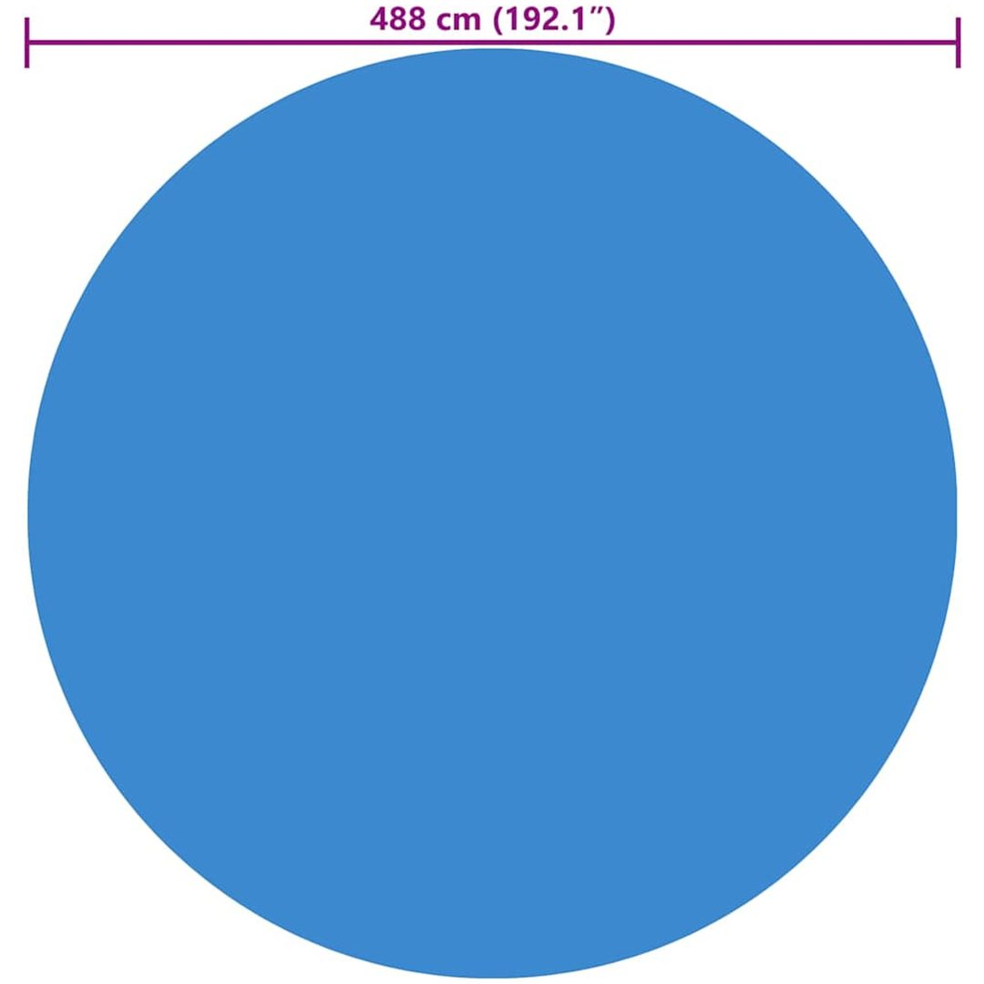 Poolöverdrag rund PE blå vidaXL ⌀488 cm – bild 4