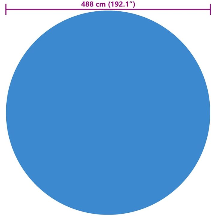 Poolöverdrag rund PE blå vidaXL ⌀488 cm – bild 4