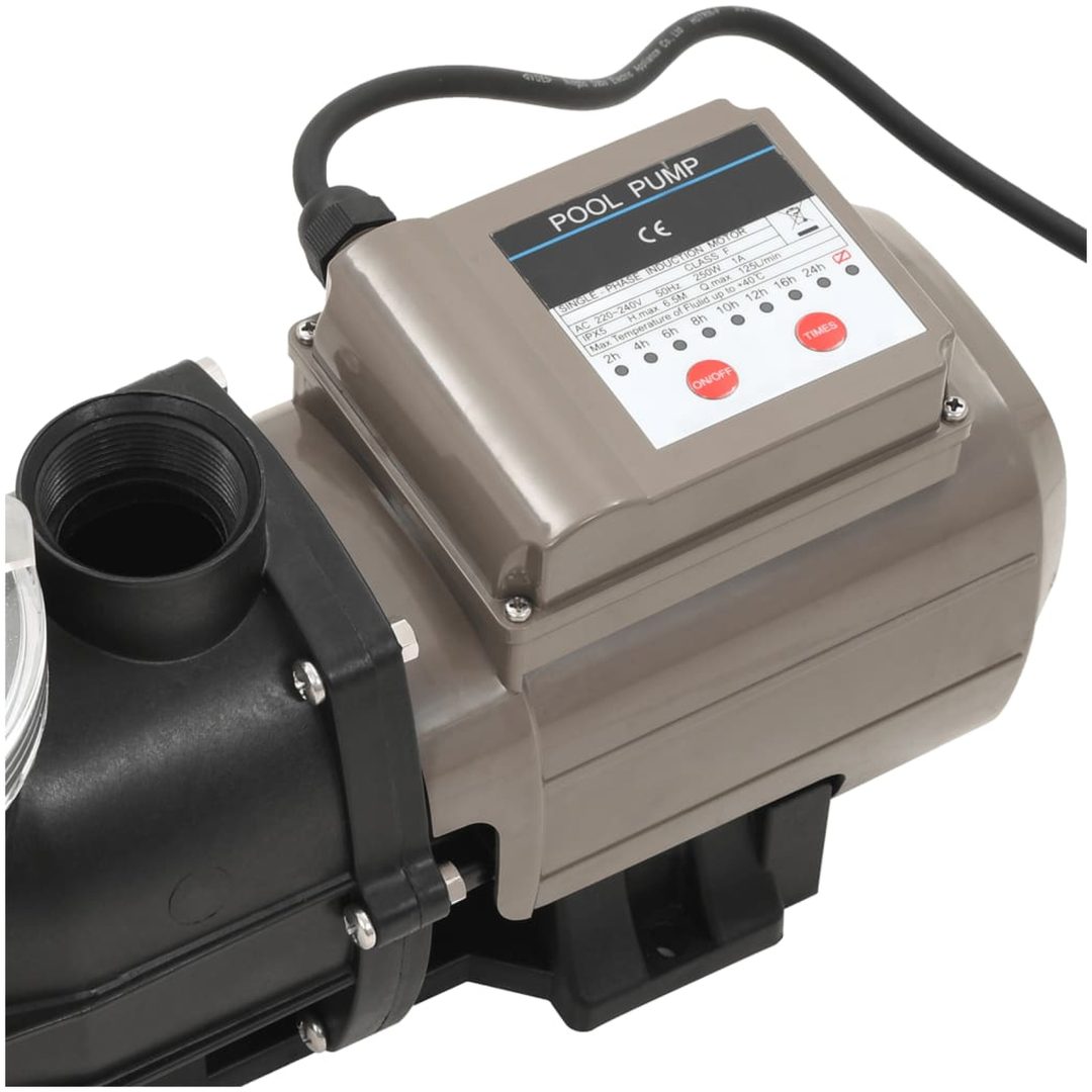 Poolpump med timer svart 0,25 HK 8000 L/tim vidaXL – bild 8
