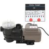 Poolpump med timer svart 0,25 HK 8000 L/tim vidaXL – miniatyr 1
