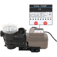 Poolpump med timer svart 0,25 HK 8000 L/tim vidaXL
