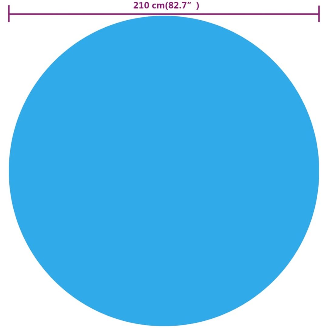 Poolskydd blå PE vidaXL ⌀210 cm – bild 4