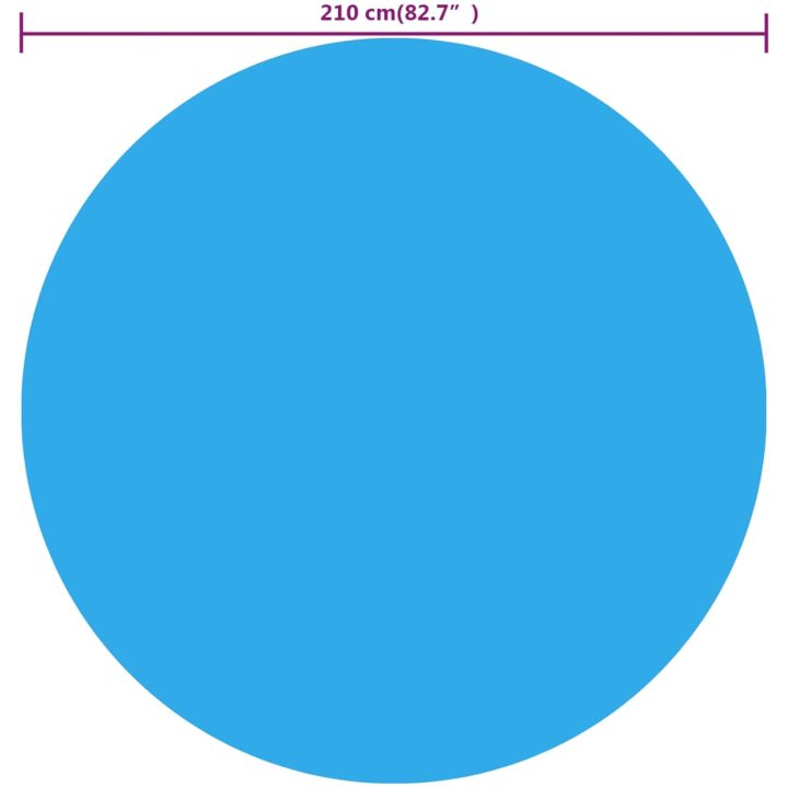 Poolskydd blå PE vidaXL ⌀210 cm – bild 4