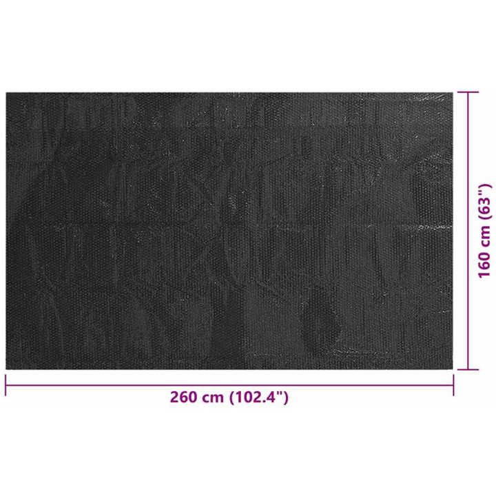 Poolskydd svart PE vidaXL 260 x 160 cm – bild 6