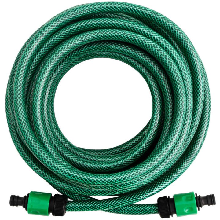 Poolslang grön PVC vidaXL 10 m – bild 2