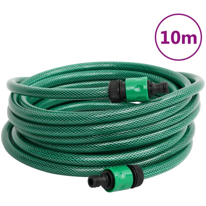 Poolslang grön PVC vidaXL 10 m – bild 5