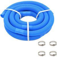 Poolslang med klämmor 38 mm 6 m blå vidaXL