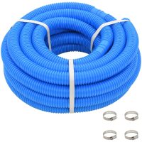 Poolslang med klämmor 38 mm12 m blå vidaXL