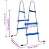 Poolstege för ovanmarkspool 84 cm stål plast vidaXL – miniatyr 6