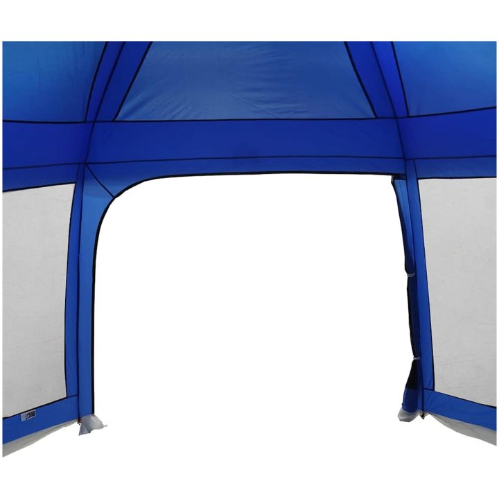 Pooltält med avtagbara gylf- och nätväggar azurblå vidaXL 618 x 532 cm – bild 8