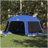 Pooltält med avtagbara gylf- och nätväggar azurblå vidaXL 618 x 532 cm – miniatyr 1