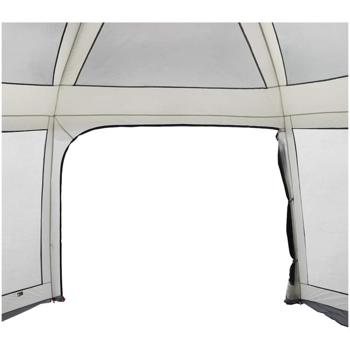 Pooltält med avtagbara gylf och nätväggar grå vidaXL 618 x 532 cm – bild 8