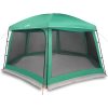 Pooltält med avtagbara gylf- och nätväggar havsgrönt vidaXL 618 x 532 cm – miniatyr 2
