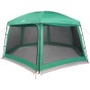 Pooltält med avtagbara gylf- och nätväggar havsgrönt vidaXL 618 x 532 cm – miniatyr 3