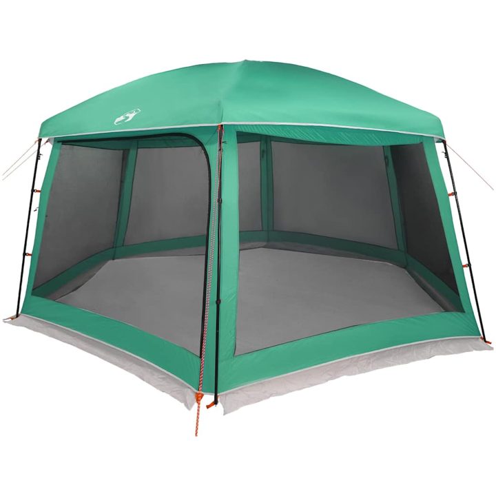 Pooltält med avtagbara gylf- och nätväggar havsgrönt vidaXL 618 x 532 cm – bild 3