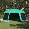 Pooltält med avtagbara gylf- och nätväggar havsgrönt vidaXL 618 x 532 cm – miniatyr 4