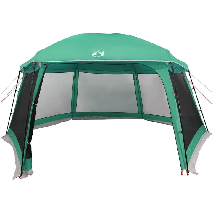 Pooltält med avtagbara gylf- och nätväggar havsgrönt vidaXL 618 x 532 cm – bild 6