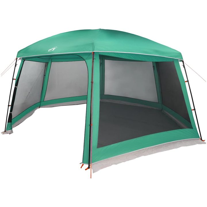 Pooltält med avtagbara gylf- och nätväggar havsgrönt vidaXL 618 x 532 cm – bild 7