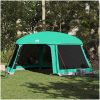 Pooltält med avtagbara gylf- och nätväggar havsgrönt vidaXL 618 x 532 cm – miniatyr 1