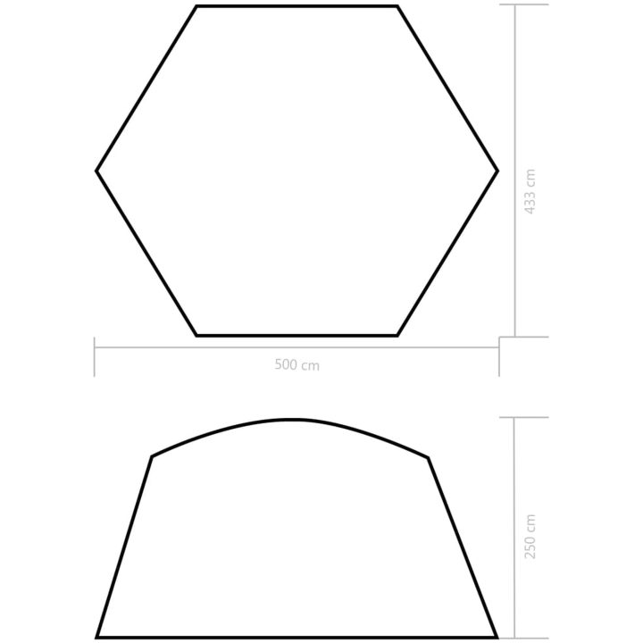 Pooltält tyg blå vidaXL 500 x 433 x 250 cm – bild 6