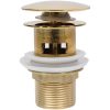 Pop-up bottenventil med överflödesfunktion guld 6,4x6,4x9,1 cm vidaXL – miniatyr 3