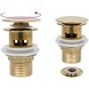 Pop-up bottenventil med överflödesfunktion guld 6,4x6,4x9,1 cm vidaXL – miniatyr 1