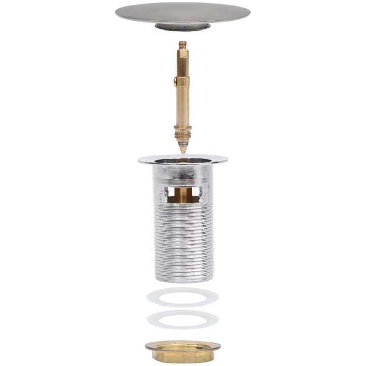 Pop-up bottenventil med överflödesfunktion krom 6,4x6,4x9,1 cm vidaXL – bild 7