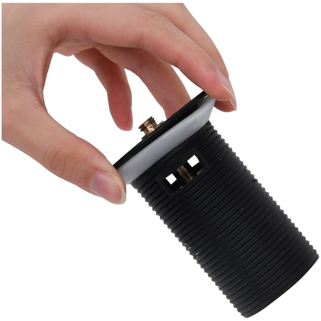 Pop-up bottenventil med överflödesfunktion svart 6,4x6,4x9,1 cm vidaXL – bild 5