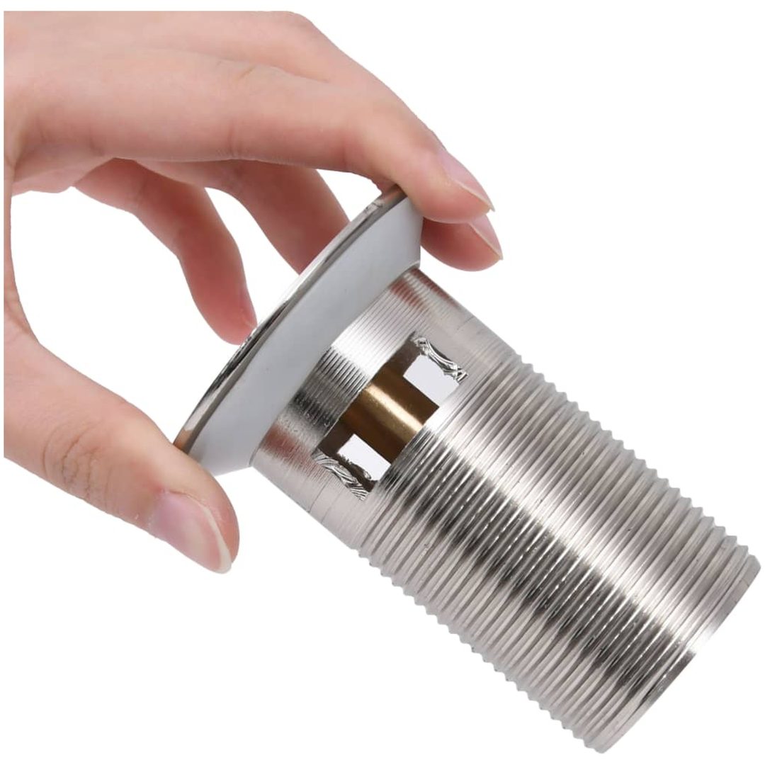 Pop-up bottenventil överflödesfunktion silver 6,4x6,4x9,1 cm vidaXL – bild 5