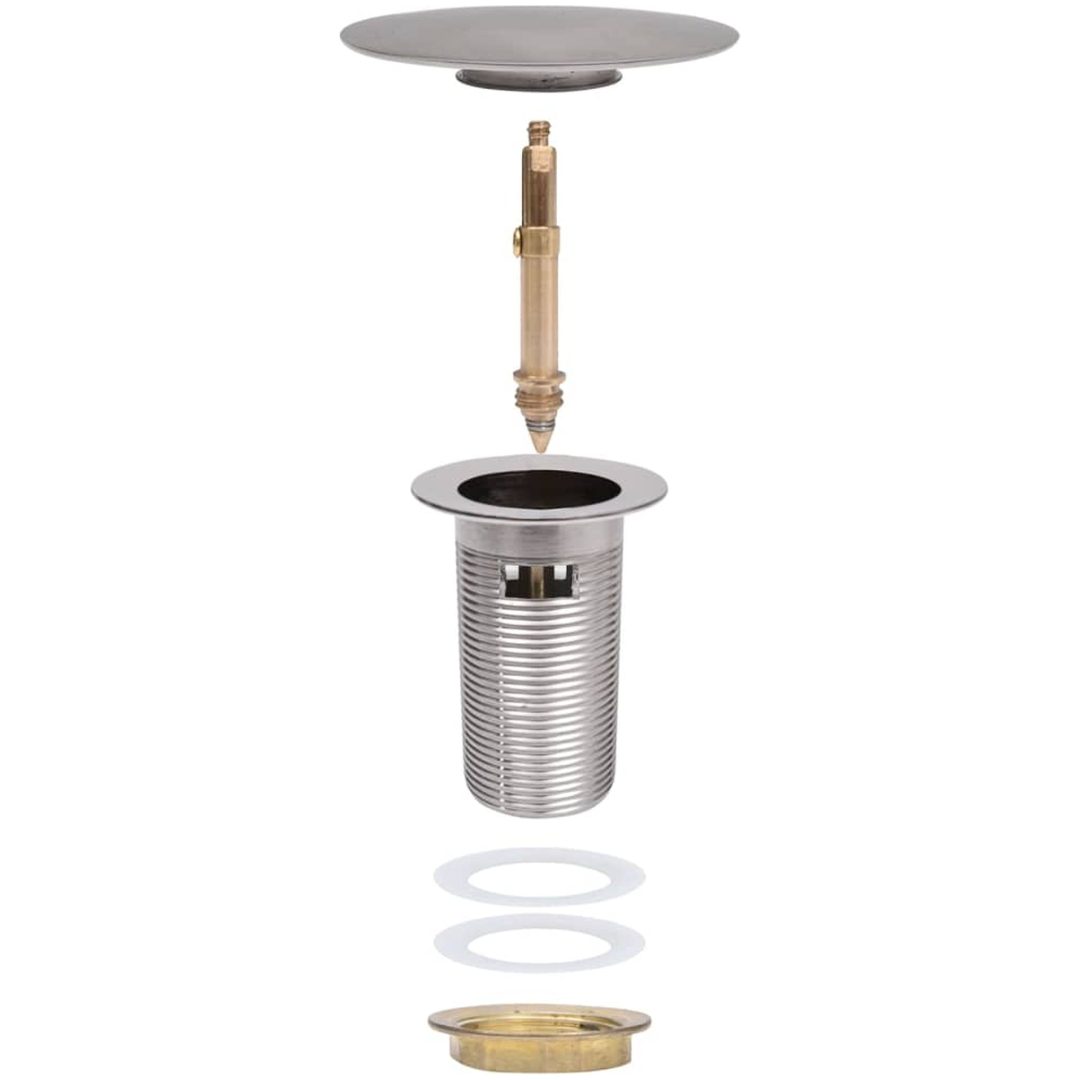 Pop-up bottenventil överflödesfunktion silver 6,4x6,4x9,1 cm vidaXL – bild 7