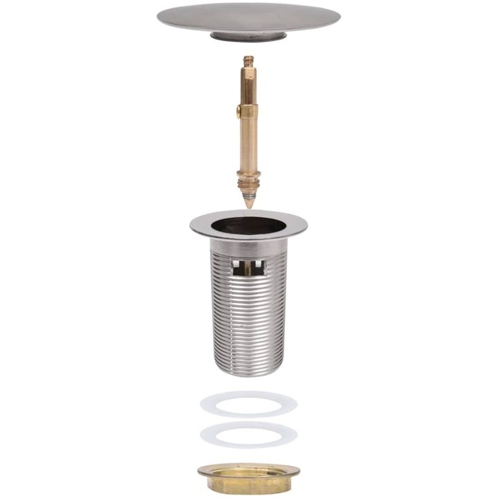 Pop-up bottenventil överflödesfunktion silver 6,4x6,4x9,1 cm vidaXL – bild 7