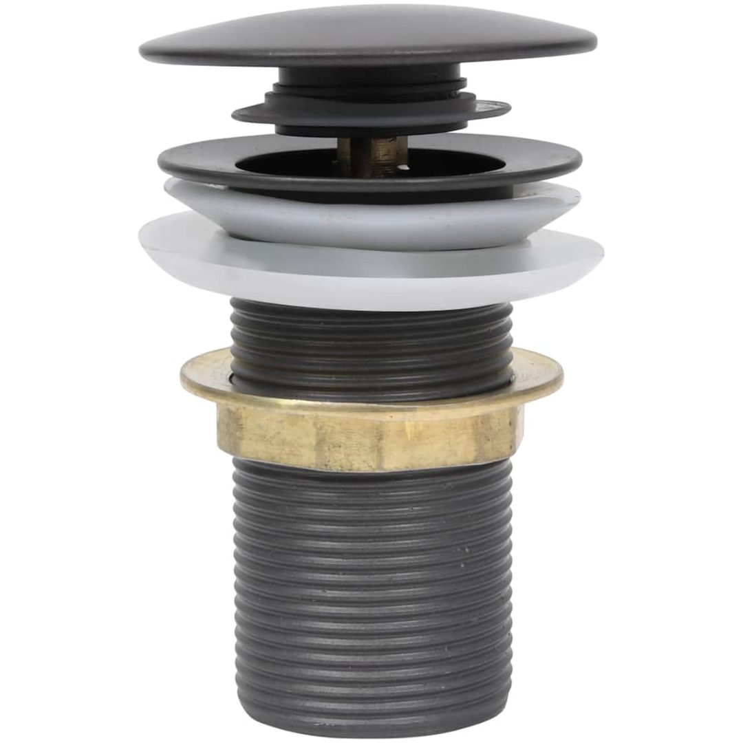 Pop-up bottenventil utan överflödesfunktion grå 6,4x6,4x9,1 cm vidaXL – bild 3