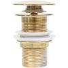 Pop-up bottenventil utan överflödesfunktion guld 6,4x6,4x9,1 cm vidaXL – miniatyr 2