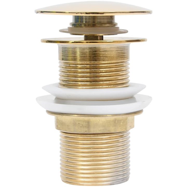 Pop-up bottenventil utan överflödesfunktion guld 6,4x6,4x9,1 cm vidaXL – bild 2