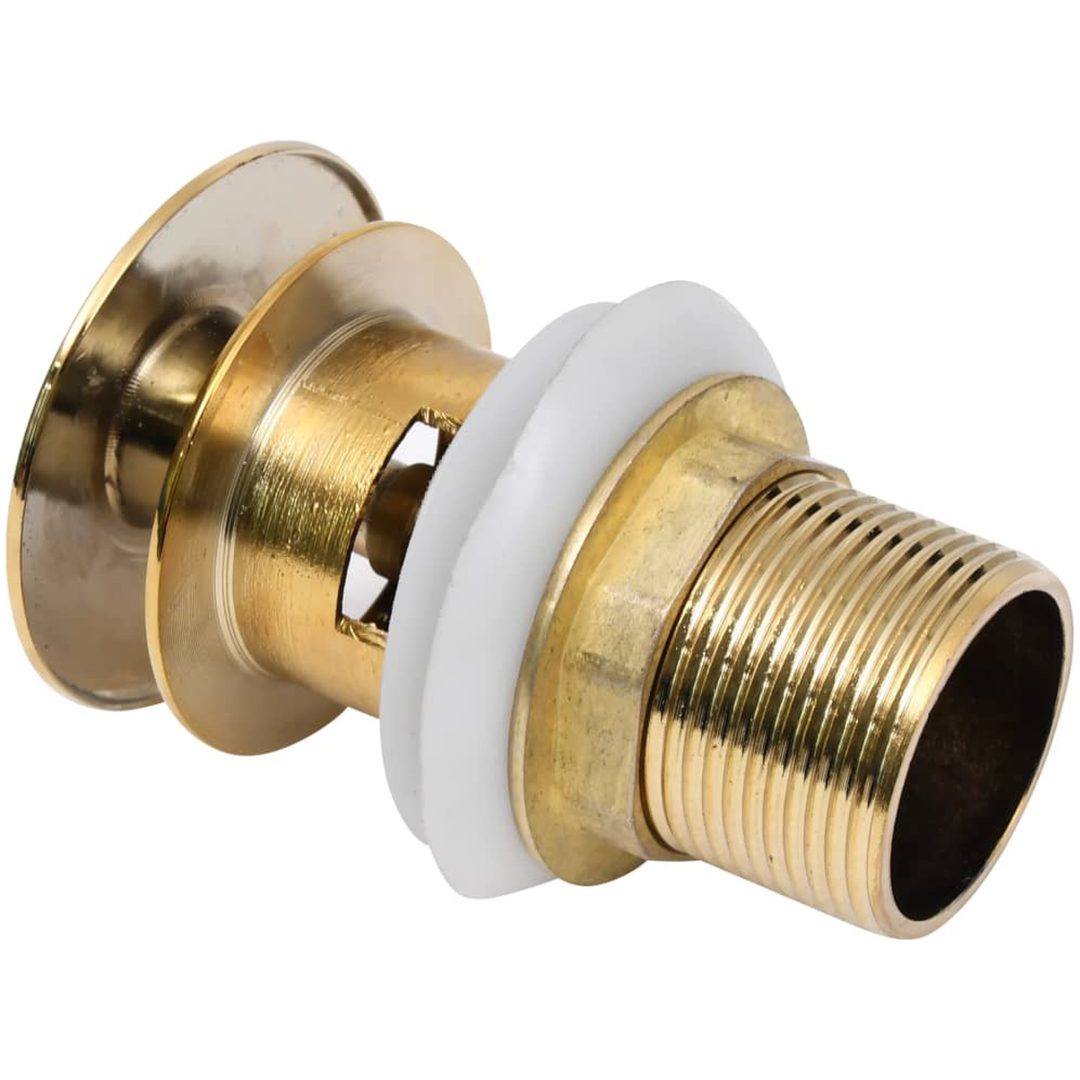 Pop-up bottenventil utan överflödesfunktion guld 6,4x6,4x9,1 cm vidaXL – bild 3