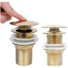 Pop-up bottenventil utan överflödesfunktion guld 6,4x6,4x9,1 cm vidaXL – miniatyr 5