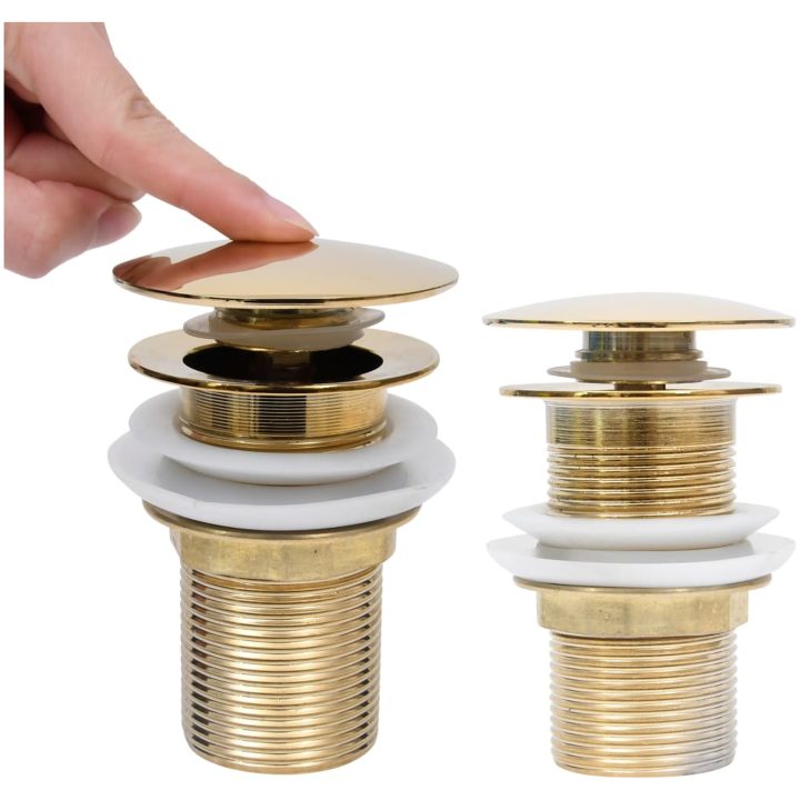 Pop-up bottenventil utan överflödesfunktion guld 6,4x6,4x9,1 cm vidaXL – bild 5
