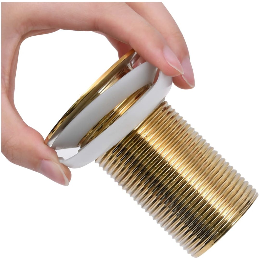 Pop-up bottenventil utan överflödesfunktion guld 6,4x6,4x9,1 cm vidaXL – bild 6