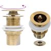 Pop-up bottenventil utan överflödesfunktion guld 6,4x6,4x9,1 cm vidaXL – miniatyr 1