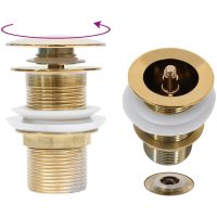 Pop-up bottenventil utan överflödesfunktion guld 6,4x6,4x9,1 cm vidaXL