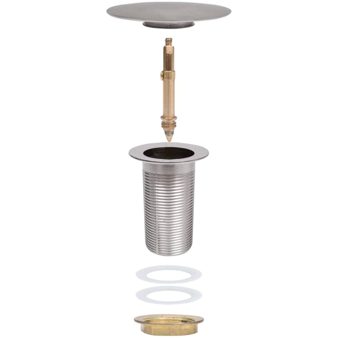 Pop-up bottenventil utan överflödesfunktion krom 6,4x6,4x9,1 cm vidaXL – bild 7