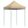 Pop-Up hopfällbart partytält 200x200x306 cm beige vidaXL – miniatyr 5